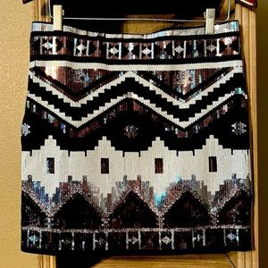 Express sequined mini-skirt